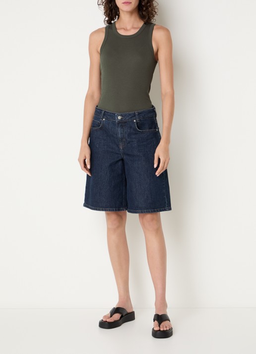 OPUS Ilesso tanktop met stretch - voorkant 2 bronsgroen