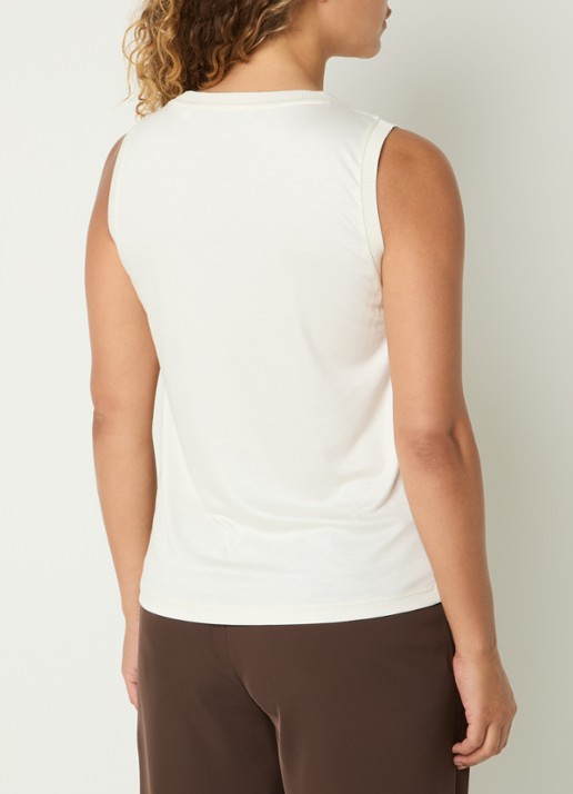 OPUS Inise tanktop met ronde hals - achterkant 2 gebroken wit