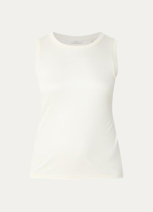 OPUS Inise tanktop met ronde hals - voorkant 3 gebroken wit
