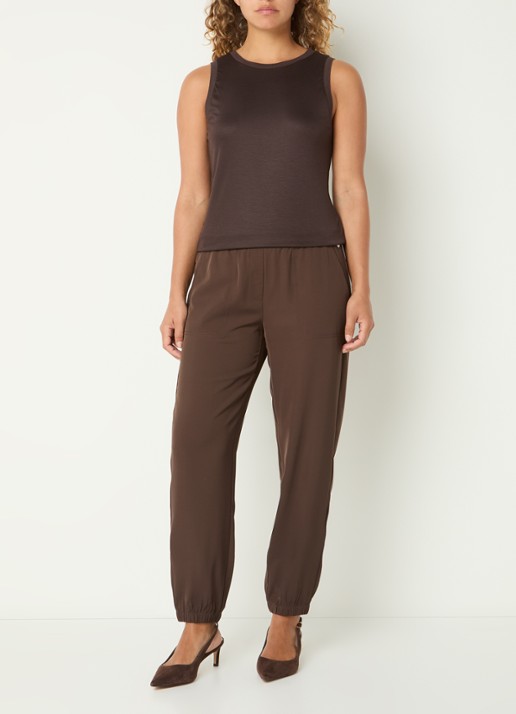 OPUS Inise tanktop met ronde hals - voorkant 4 donkerbruin