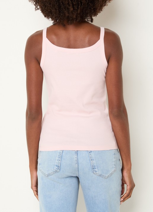 OPUS Izli tanktop met ribstructuur  - achterkant 2 lichtroze