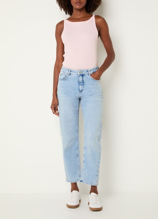 OPUS Izli tanktop met ribstructuur  - voorkant 4 lichtroze