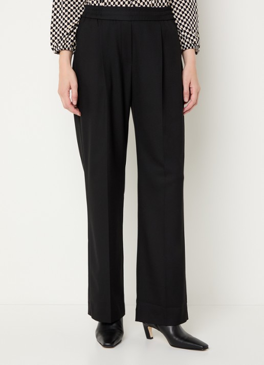 OPUS Macie vibe high waist pantalon - detail 2 zwart