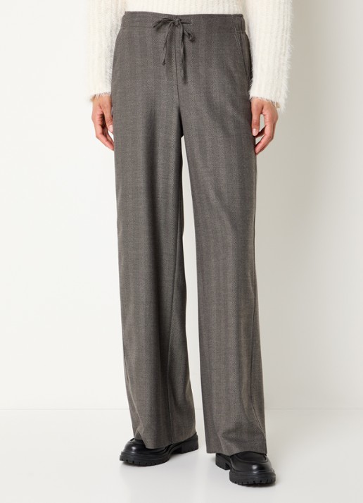OPUS Melane high waist loose fit pantalon met trekkoord