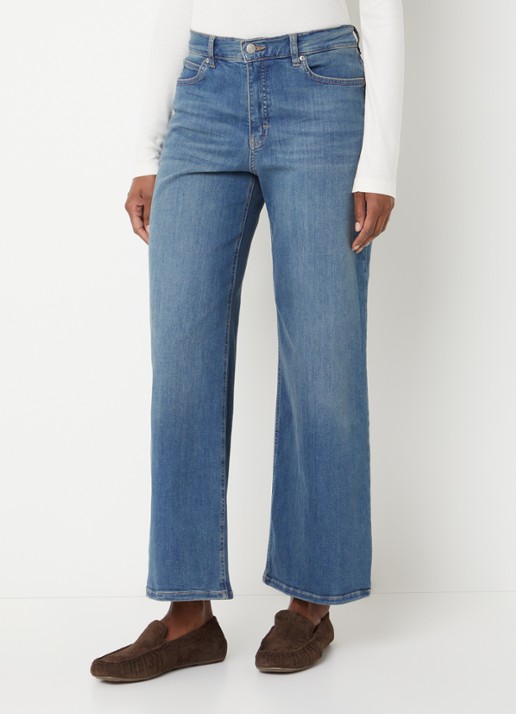 OPUS Meni high waist wide leg jeans met medium wassing