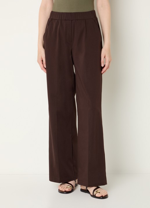 OPUS Mucia high waist straight fit broek met steekzakken