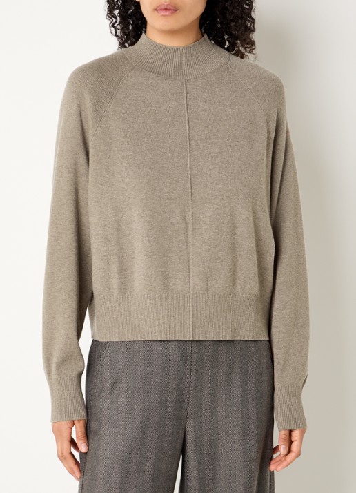 OPUS Pleem fijngebreide pullover in wolblend