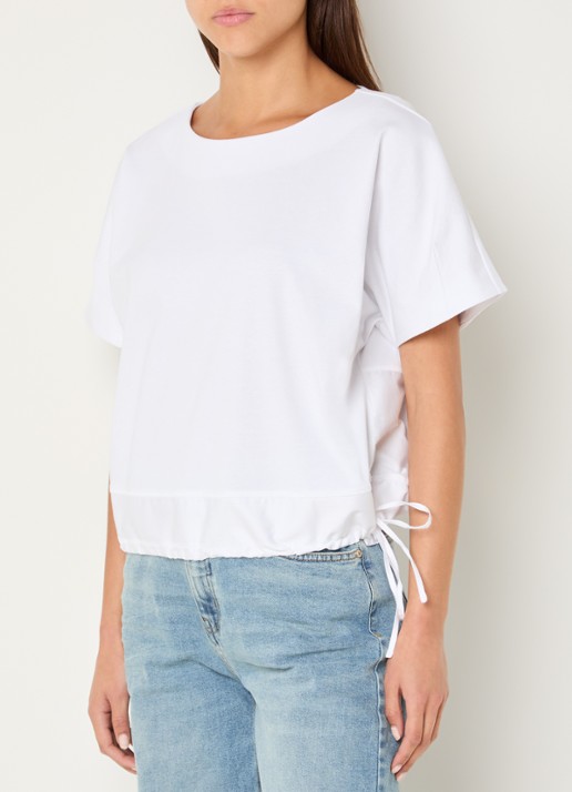 OPUS Sarzi T-shirt met strikdetail