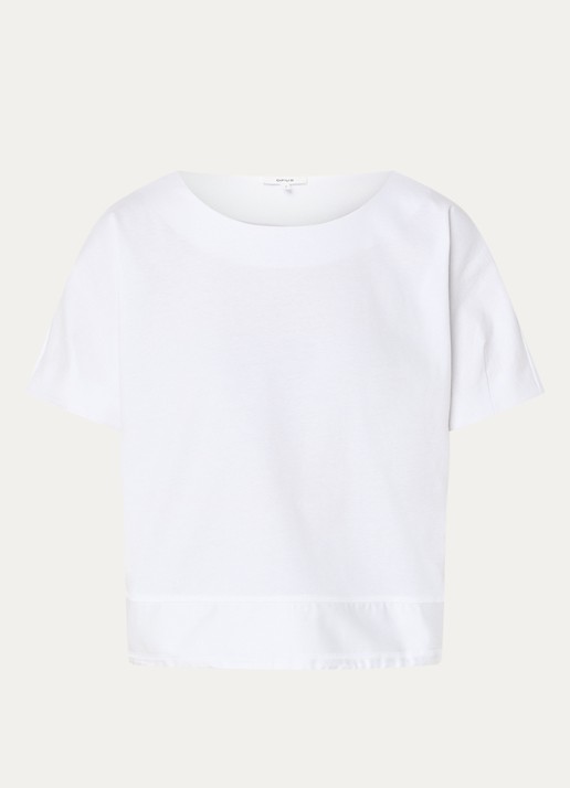 OPUS Sarzi T-shirt met strikdetail - voorkant 3 wit