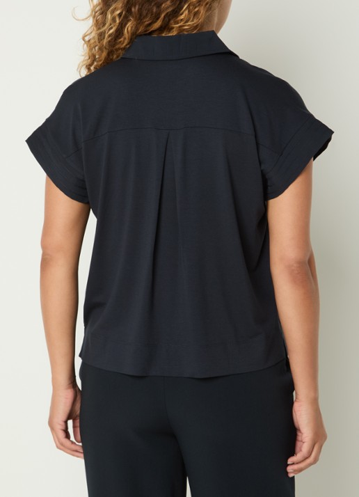 OPUS Siula tuniek met V-hals - achterkant 4 kobaltblauw