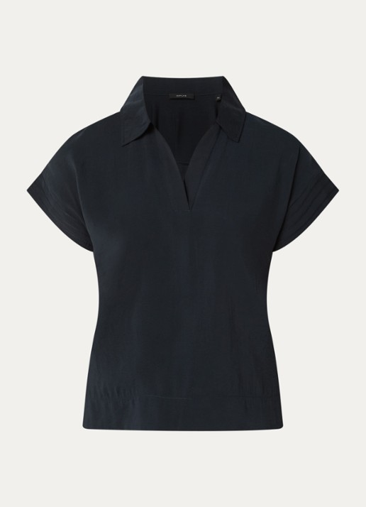 OPUS Siula tuniek met V-hals - voorkant kobaltblauw