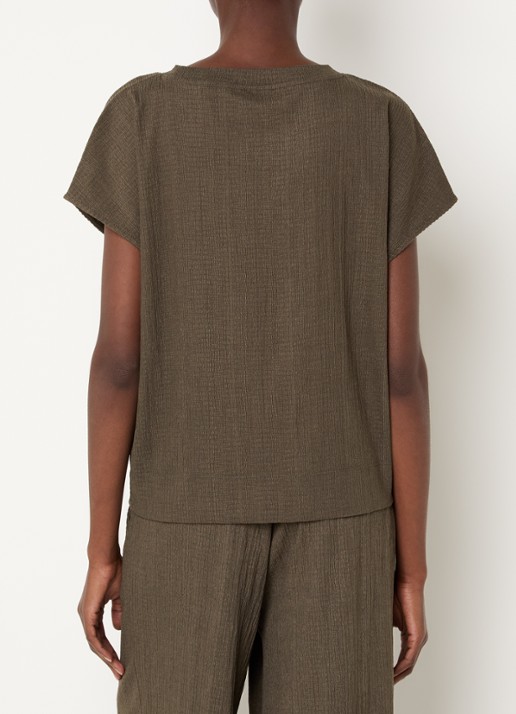 OPUS T-shirt met structuur - achterkant 4 groen