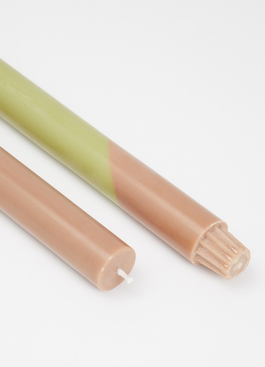 originalhome Diagonal kaars 30 cm set van 3 - voorkant 2 groen