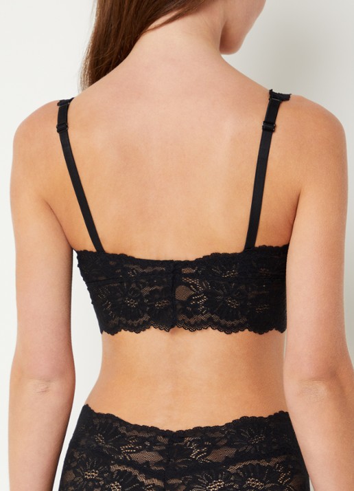 Oroblu Bralette van kant - achterkant 5 zwart