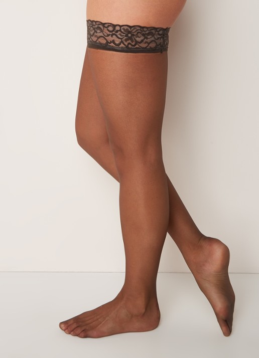 Oroblu Chic hold-ups in 15 denier  - voorkant zwart