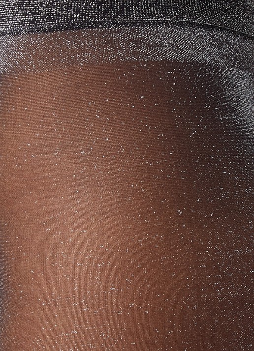 Oroblu Diamonds panty in 40 denier met glitter - detail zilver