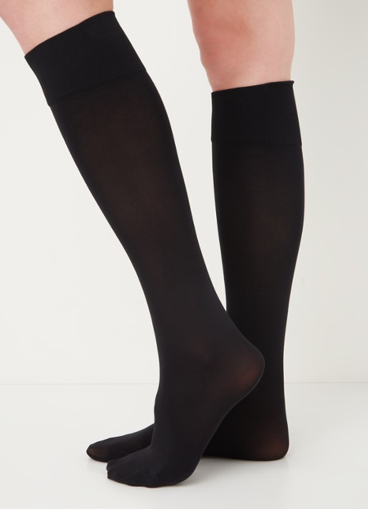 Oroblu Gambaletto Different kniekousen in 80 denier - voorkant 2 zwart