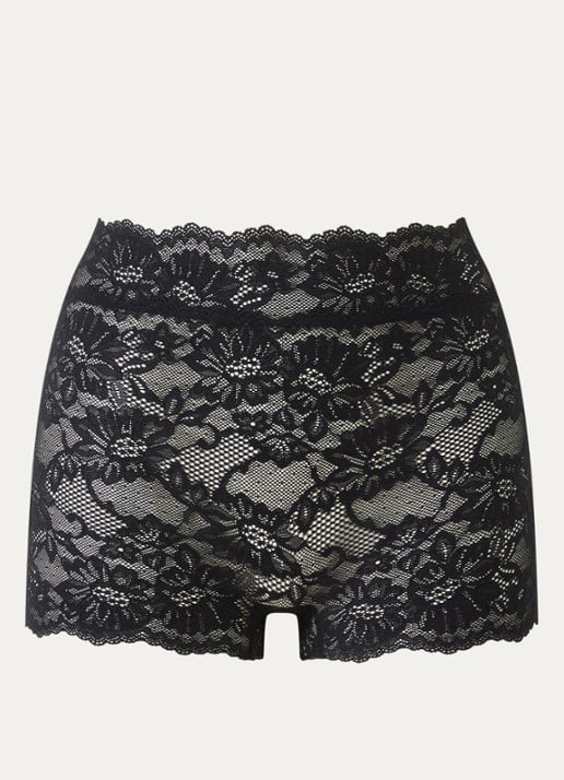 Oroblu High waisted slip van kant - voorkant 4 zwart