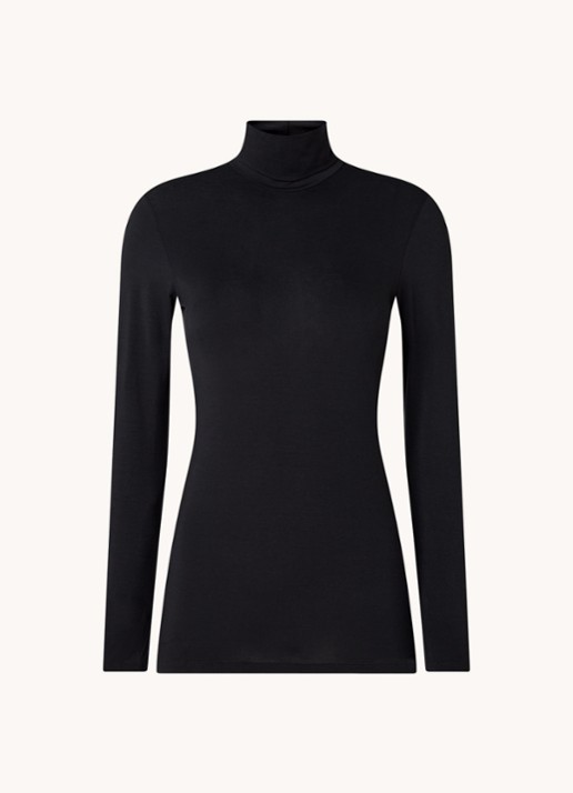 Oroblu Longsleeve met col - voorkant zwart