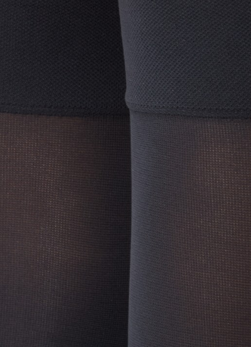 Oroblu Mi-Bas Opaque pantysokken in 50 denier - detail donkerblauw