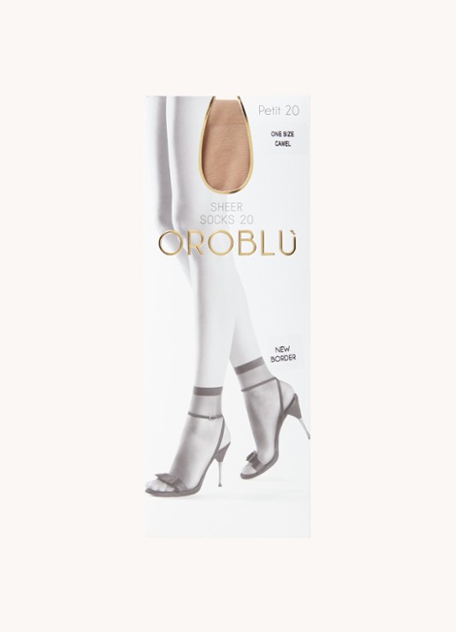Oroblu Petit pantysokken in 20 denier - voorkant 2 camel