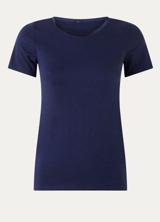 Oroblu Pyjamatop met ronde hals - voorkant 2 donkerblauw