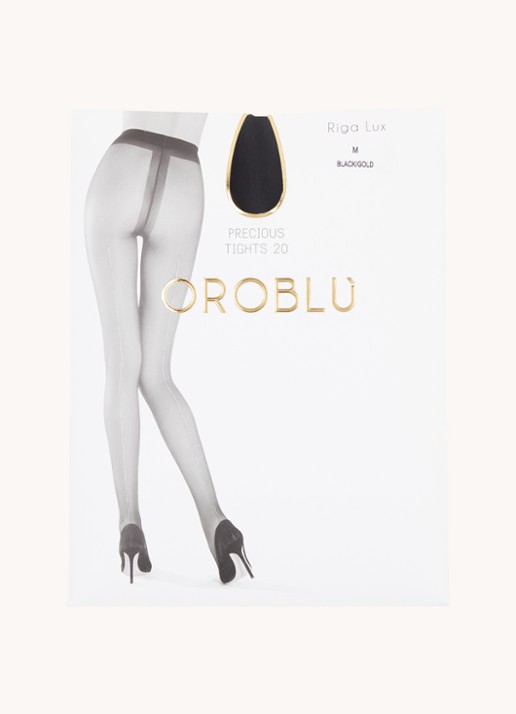 Oroblu Riga Lix naadpanty in 20 denier met siernaad van lurex