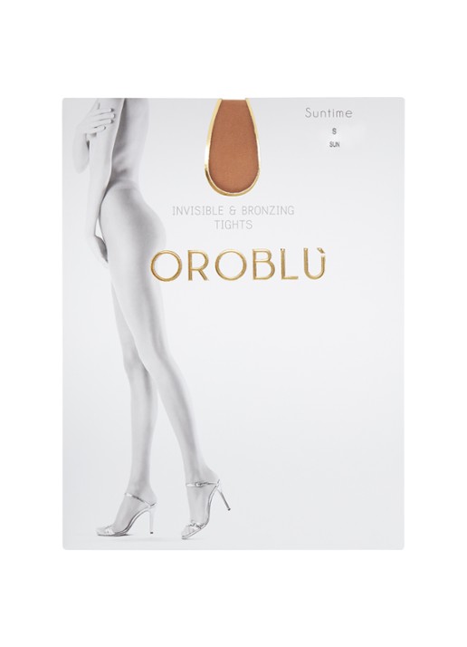 Oroblu Suntime panty in 15 denier - voorkant 2 donkerbeige