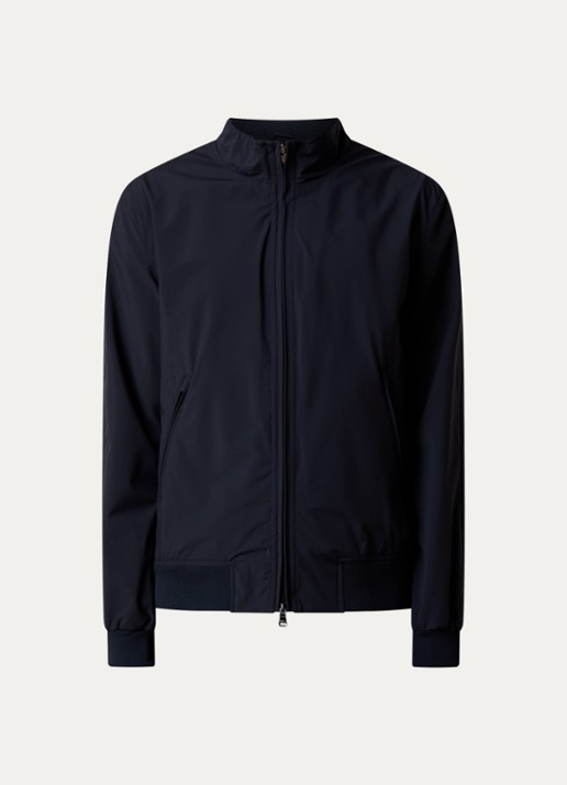 Oscar Jacobson Bomberjack met ritszakken - voorkant 2 donkerblauw