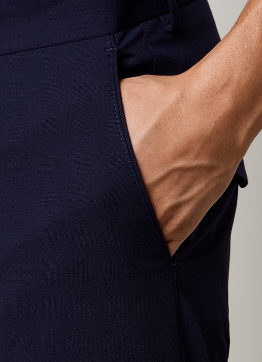 Oscar Jacobson Decker straight fit pantalon met steekzakken - detail 4 donkerblauw