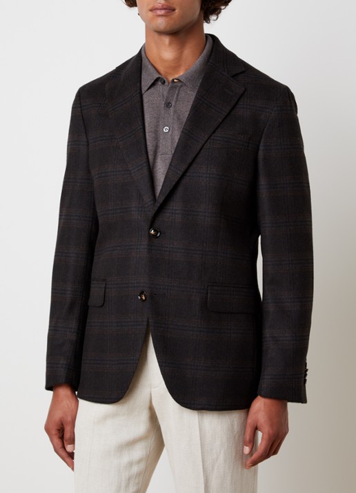 Oscar Jacobson Fogerty regular fit colbert in wolblend met ruitdessin