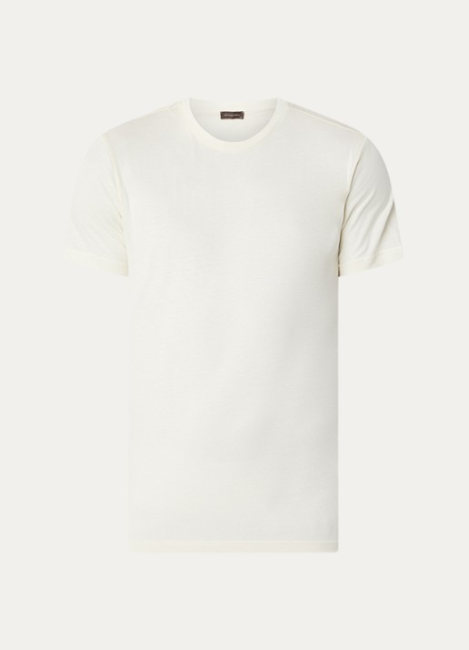 Oscar Jacobson Kim T-shirt  - voorkant 2 vanillegeel