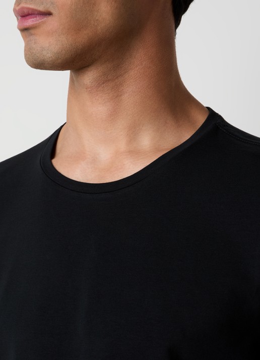 Oscar Jacobson Kyran T-shirt met stretch - detail 2 zwart