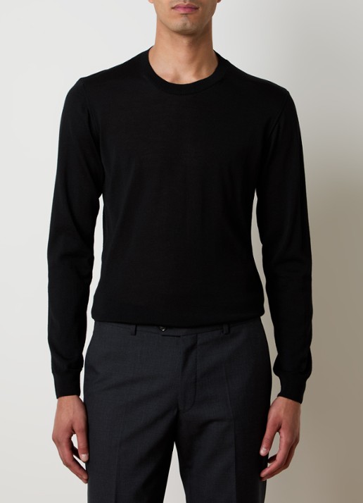 Oscar Jacobson Miguel fijngebreide pullover van scheerwol