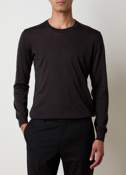 Oscar Jacobson Miguel fijngebreide pullover van scheerwol
