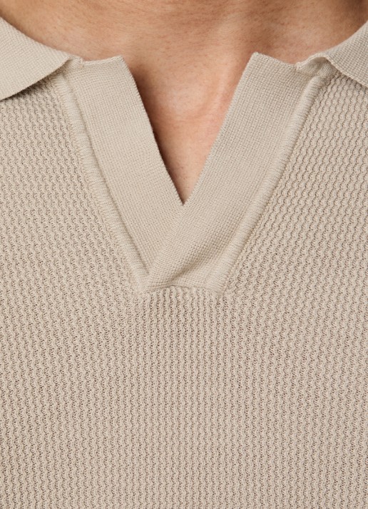 Oscar Jacobson Patrick regular fit polo - detail 4 beige