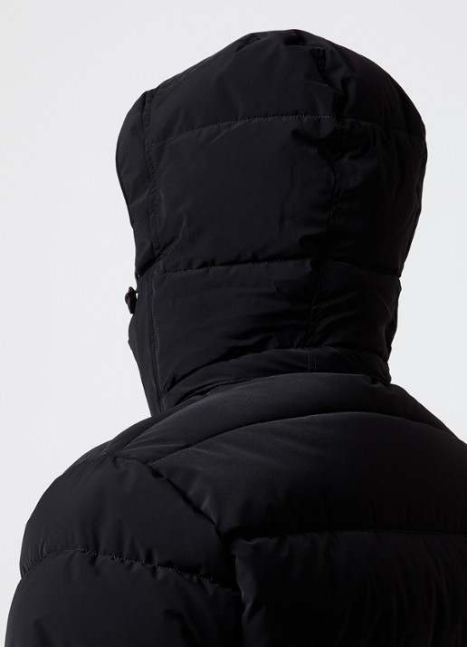 Oscar Jacobson Puffer jack met afneembare capuchon - detail 4 zwart