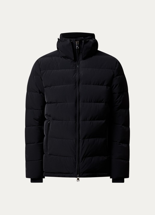 Oscar Jacobson Puffer jack met afneembare capuchon - voorkant zwart