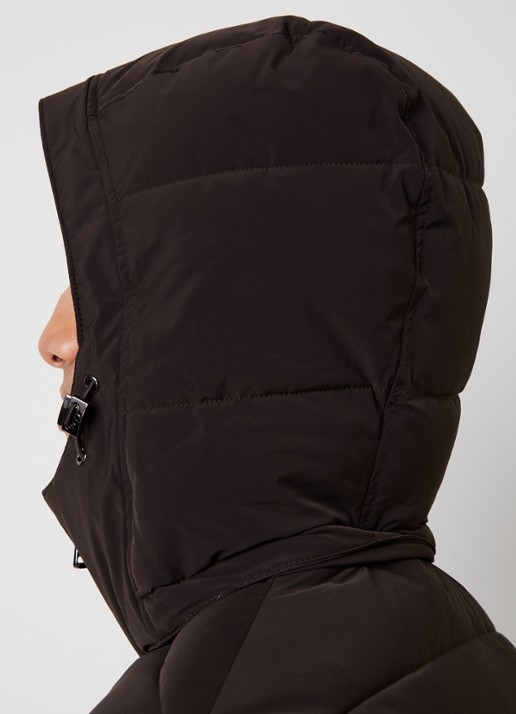 Oscar Jacobson Puffer jack met afneembare capuchon - detail 5 donkerbruin