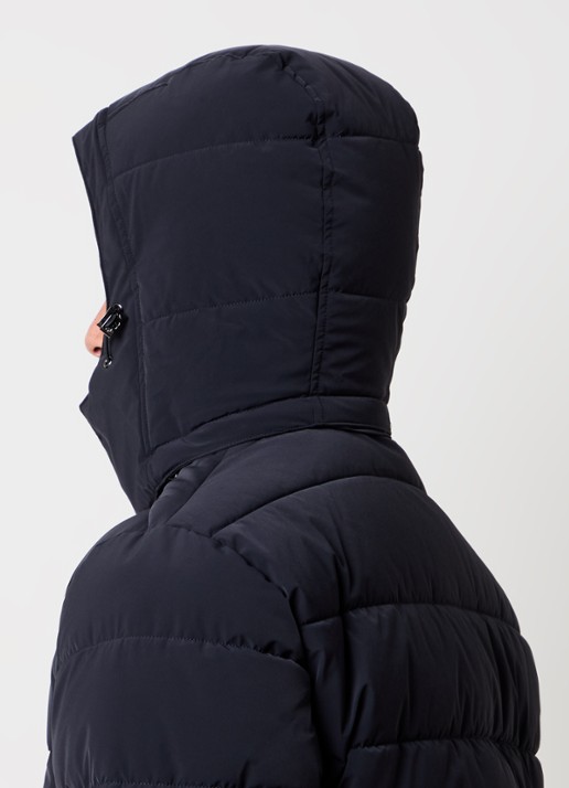 Oscar Jacobson Puffer jack met afneembare capuchon - detail 4 donkerblauw