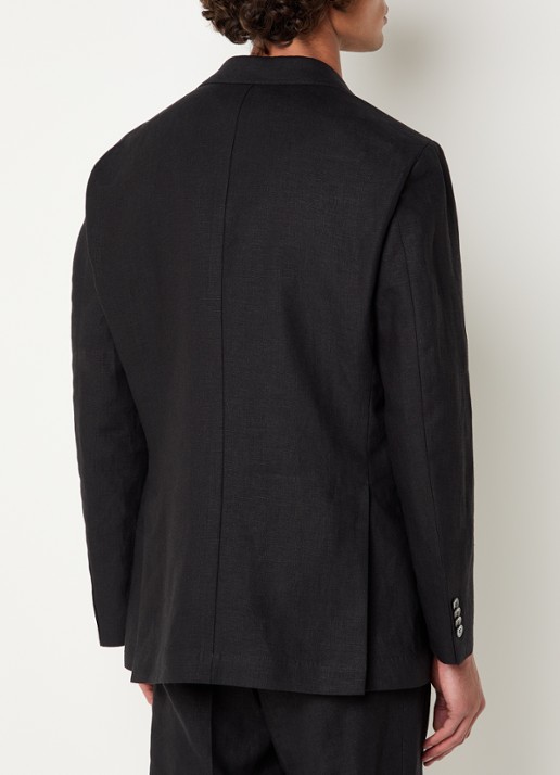 Oscar Jacobson Rufus regular fit colbert met klepzakken - achterkant 3 zwart