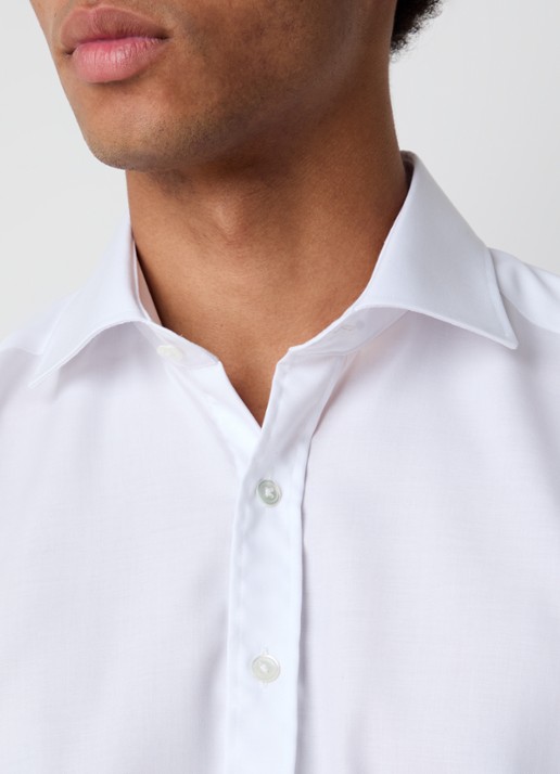 Oscar Jacobson Slim fit overhemd - detail 2 wit