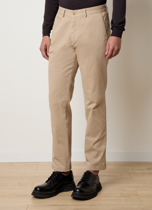 Oscar Jacobson Tapered fit chino met steekzakken