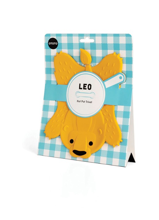 Ototo Leo onderzetter  - detail 4 geel