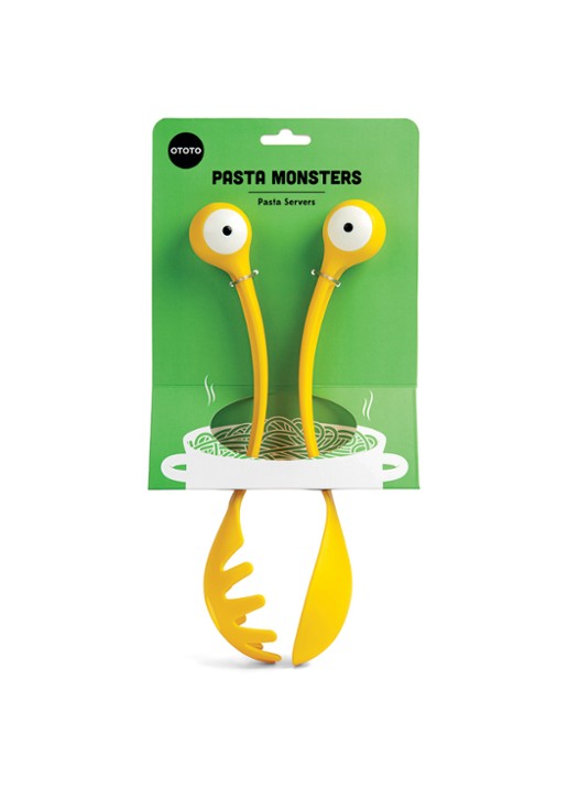 Ototo Pasta Monsters pasta & opscheplepel - achterkant 7 geel