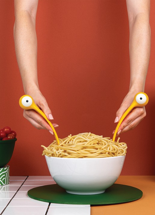 Ototo Pasta Monsters pasta & opscheplepel - detail 3 geel