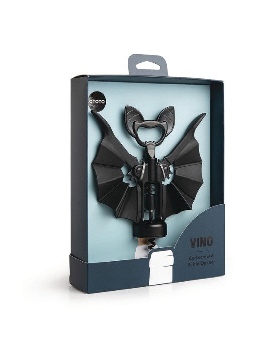 Ototo Vino kurkentrekker en flesopener - detail 2 zwart