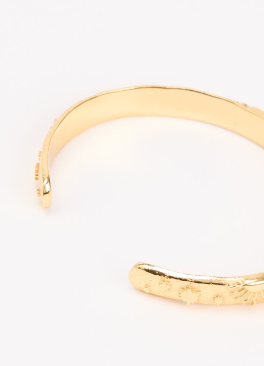 Ottoman Hands Celestial bangle verguld - detail 3 goud