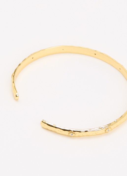 Ottoman Hands Crystal Star bangle verguld - detail 3 goud
