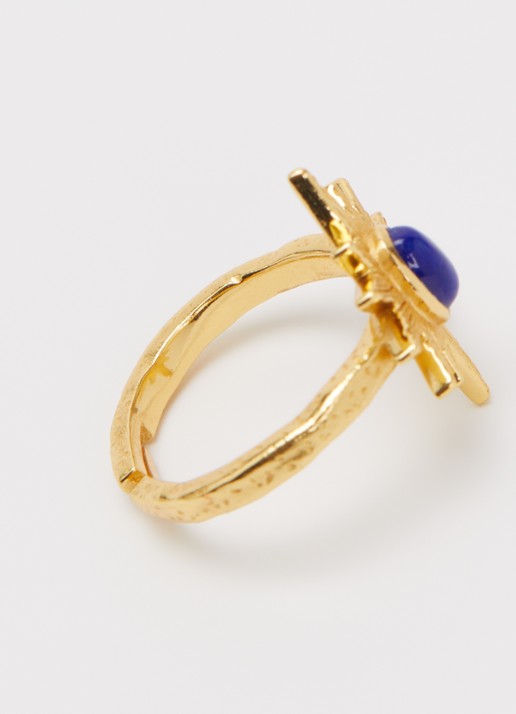 Ottoman Hands Lapis Star ring verguld - detail 3 goud